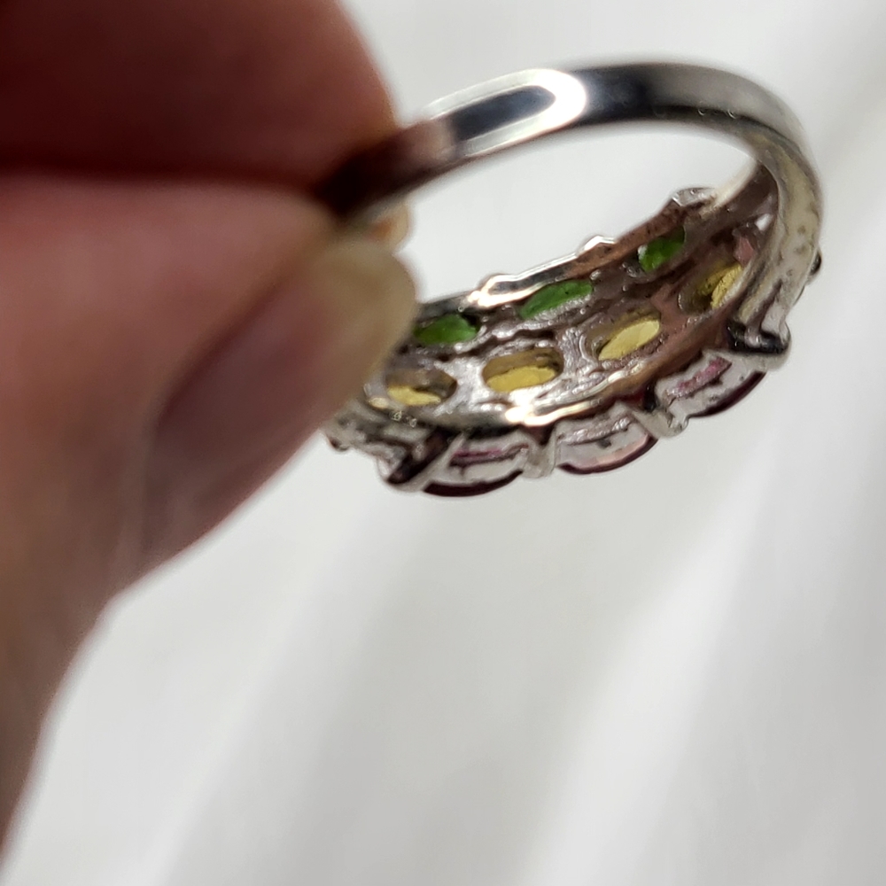 Tourmaline Multi Color Gemstone Ring - Picture 10 of 12